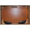 Image 1 : WOOD LAP DESK W/ VELVET CUSHION- 22" X 15"