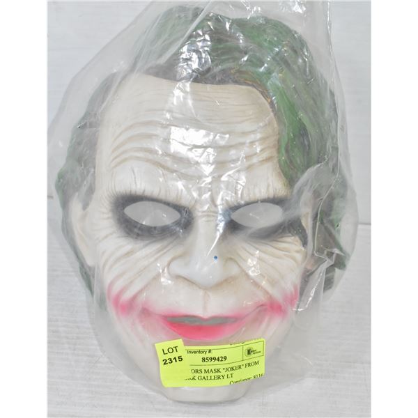 COLLECTORS MASK "JOKER" FROM NEW YORK GALLERY LT
