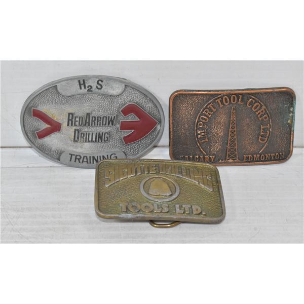 VINTAGE OIL FIELD BELT BUCKLES