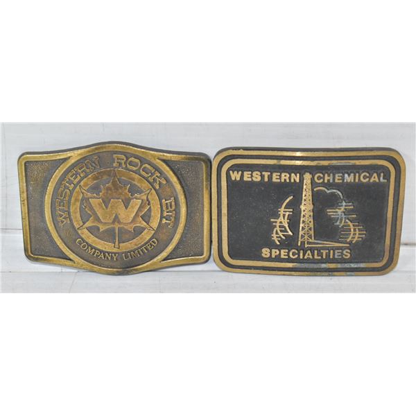 VINTAGE OIL FIELD BELT BUCKLES