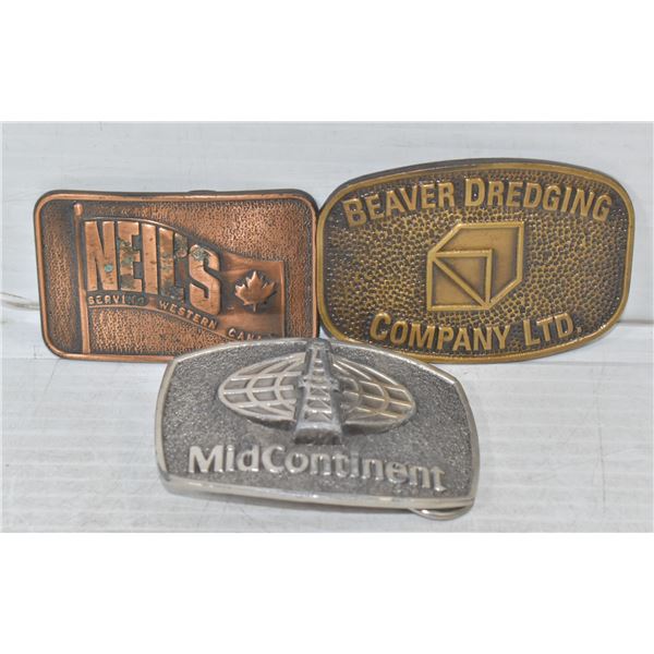 VINTAGE OIL FIELD BELT BUCKLES
