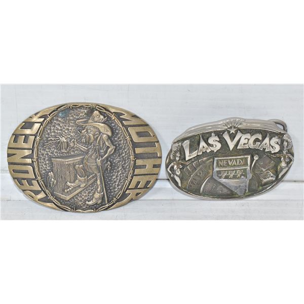LAS VEGAS AND REDNECK BELT BUCKLES