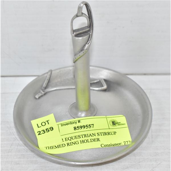 PEWTER EQUESTRIAN STIRRUP THEMED RING HOLDER