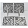 Image 1 : PEWTER EQUESTRIAN STIRRUP THEMED COASTER SET OF 4