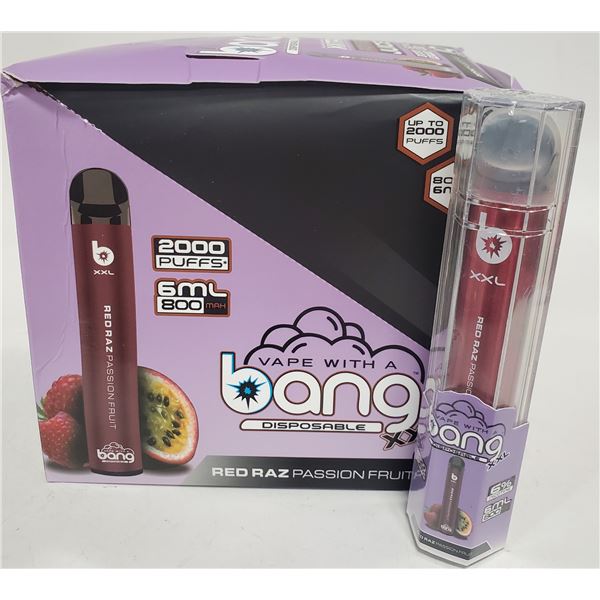 ONE BANG 2000 PUFFS XXL 6% NICOTINE VAPE RED RAZ