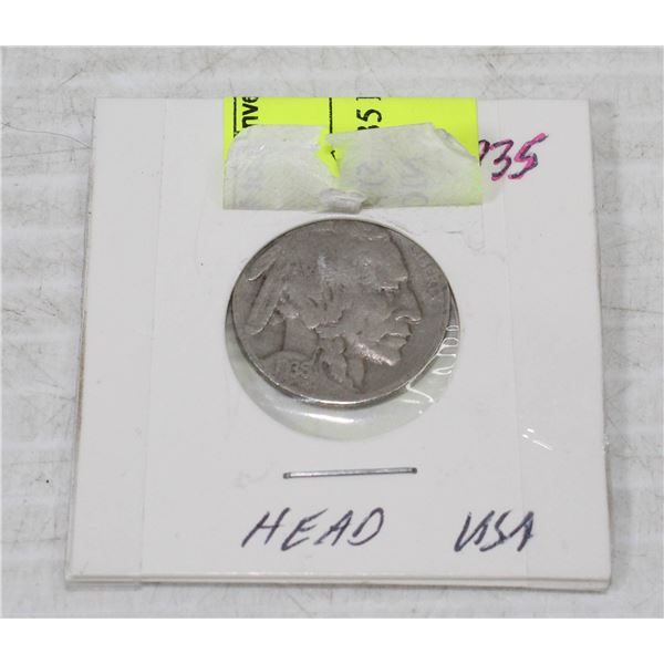 5)  US 1935 INDIAN HEAD SILVER NICKLE