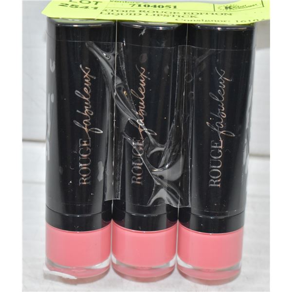 3PK BOURTOIS ROUGE EDITION VELVET LIQUID LIPSTICK