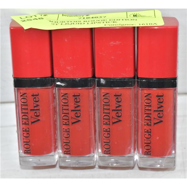 4PK BOURTOIS ROUGE EDITION VELVET LIQUID LIPSTICK