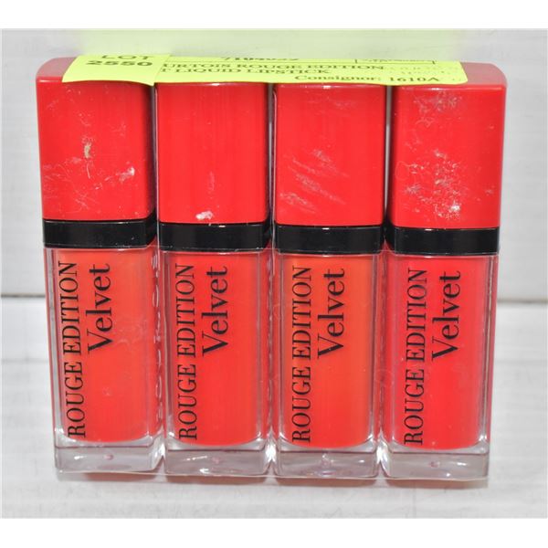 4PK BOURTOIS ROUGE EDITION VELVET LIQUID LIPSTICK