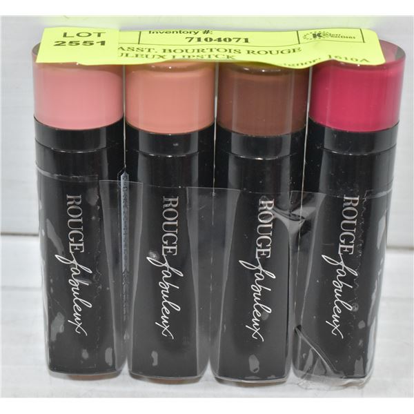 4PK ASST. BOURTOIS ROUGE FABULEUX LIPSTCK