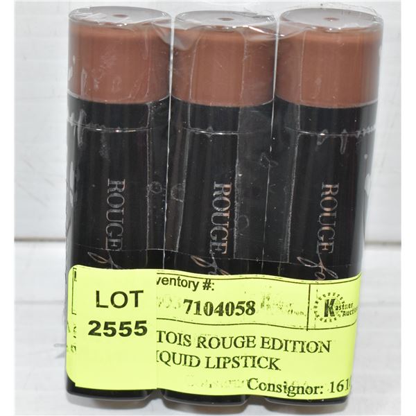 3PK BOURTOIS ROUGE EDITION VELVET LIQUID LIPSTICK