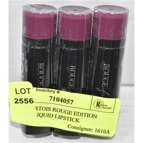 3PK BOURTOIS ROUGE EDITION VELVET LIQUID LIPSTICK
