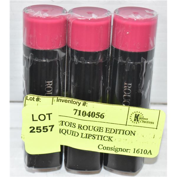 3PK BOURTOIS ROUGE EDITION VELVET LIQUID LIPSTICK