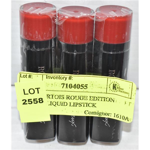 3PK BOURTOIS ROUGE EDITION VELVET LIQUID LIPSTICK