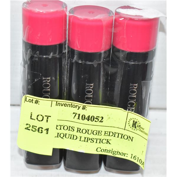 3PK BOURTOIS ROUGE EDITION VELVET LIQUID LIPSTICK