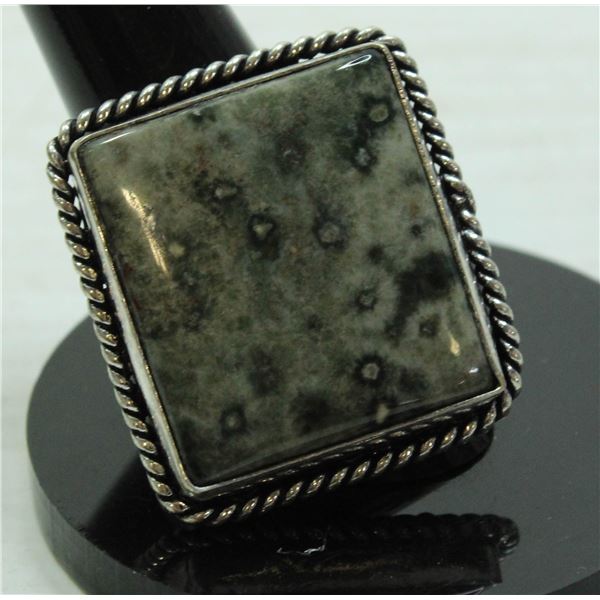 #107-NATURAL OCEAN JASPER RING SIZE 8