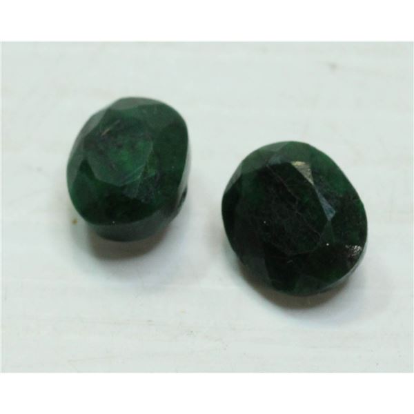 #79-GREEN EMERALD GEMSTONES 9.55ct