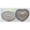 Image 1 : 2 SILVER PLATED TRINKET BOXES