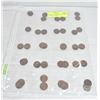 SHEET OF 40 ESTATE VINTAGE CANADIAN PENNIES -