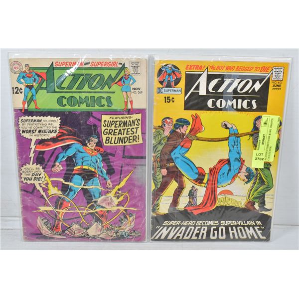 ACTION COMICS #369 & 401 1960ƒ??S COLLECTOR