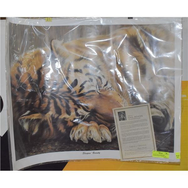 ESTATE GAIL ADAMS PRINT SLEEPING BEAUTY SIGNED WIT