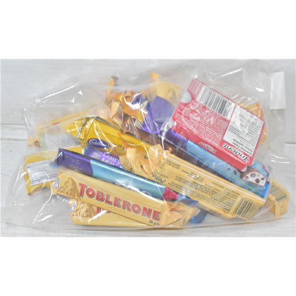 BAG OF ASSORTED CHOCOLATE BARS + CANDY & MORE