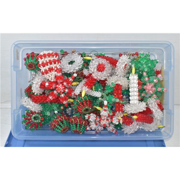 BOX OF HANDMADE CHRISTMAS TREE DECOR