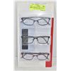 Image 1 : FOSTER GRANT LADIES READING GLASSES-3 PACK +3.00