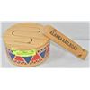 Image 1 : CHILD'S WOODEN DRUM & TRAIN WHISTLE