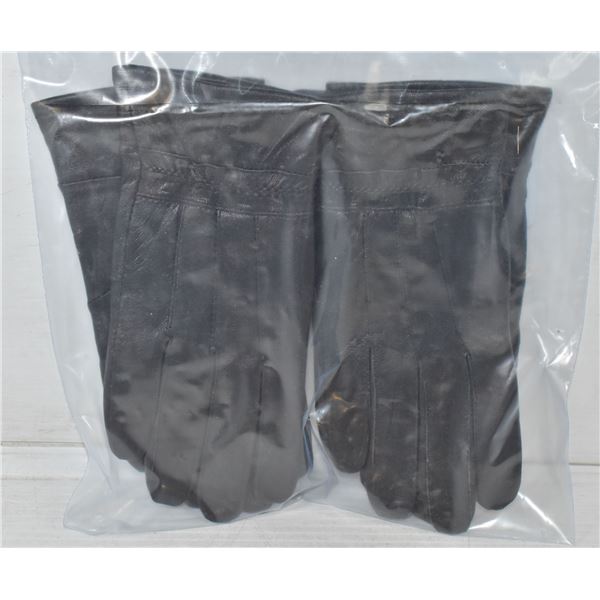 2 PACK- LADIES LEATHER GLOVES - MEDIUM