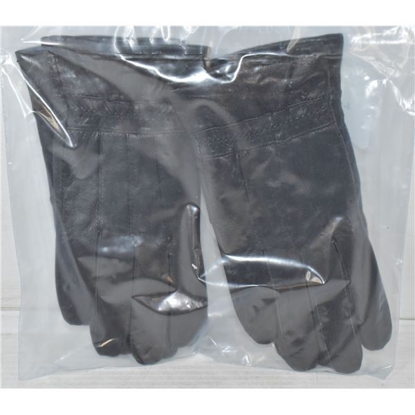 2 PACK- LADIES LEATHER GLOVES - MEDIUM
