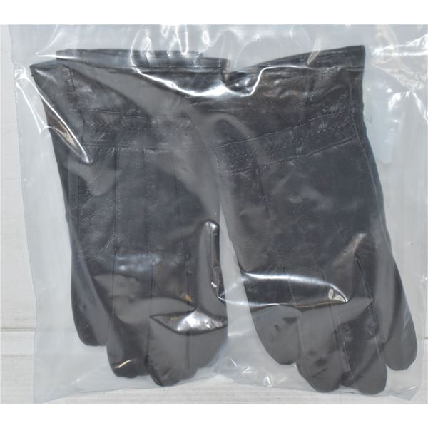 2 PACK- LADIES LEATHER GLOVES - MEDIUM