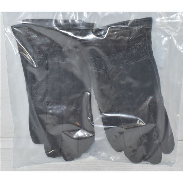 2 PACK- LADIES LEATHER GLOVES - LARGE