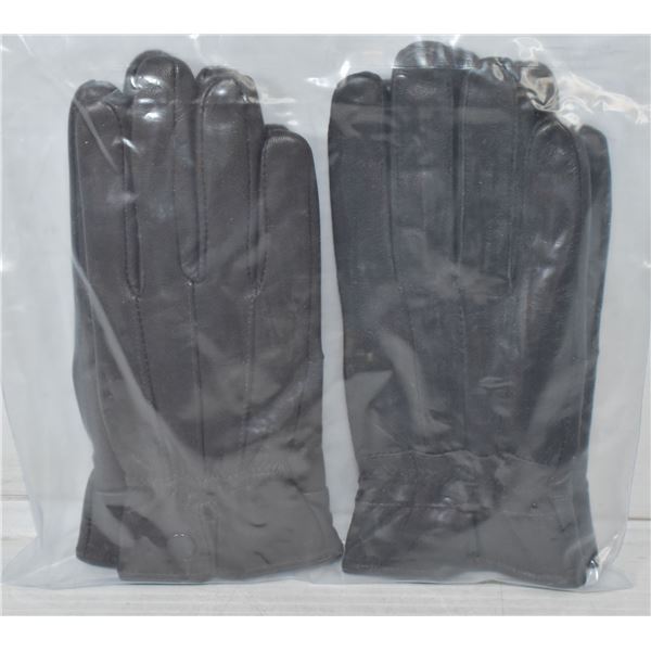 2 PACK- LADIES LEATHER GLOVES - SMALL