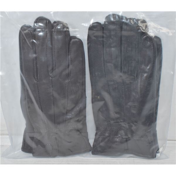 2 PACK - LADIES LEATHER GLOVES - SIZE XL