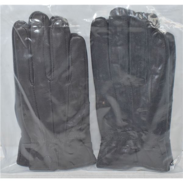 2 PACK- LADIES LEATHER GLOVES - SMALL