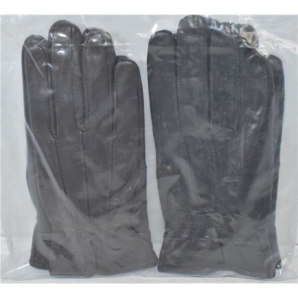 2 PACK- LADIES LEATHER GLOVES - LARGE