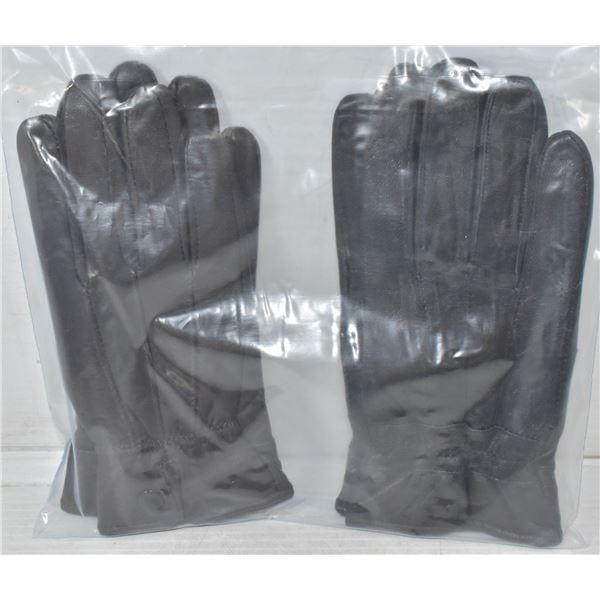 2 PACK- LADIES LEATHER GLOVES - SMALL