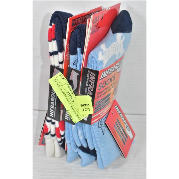 3 PACK - LADIES HEAT WAVE SOCKS