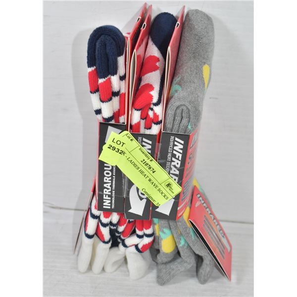 3 PACK - LADIES HEAT WAVE SOCKS