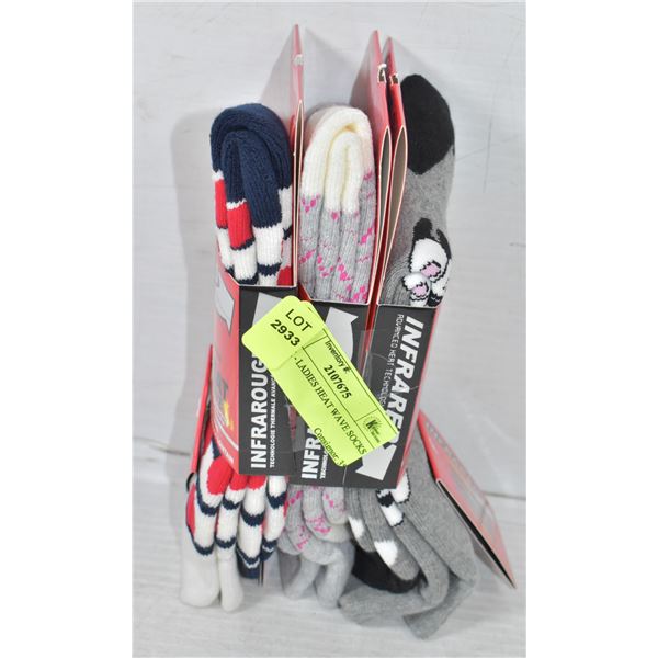 3 PACK - LADIES HEAT WAVE SOCKS