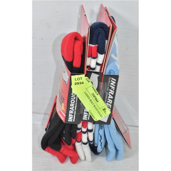 3 PACK - LADIES HEAT WAVE SOCKS