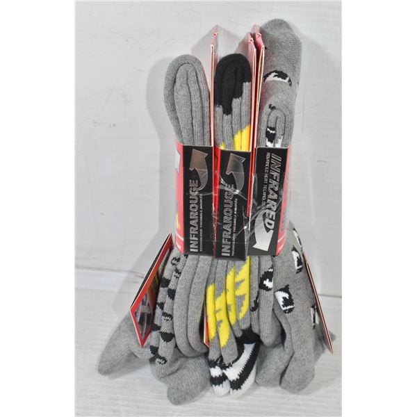 3 PACK - MENS HEAT WAVE SOCKS