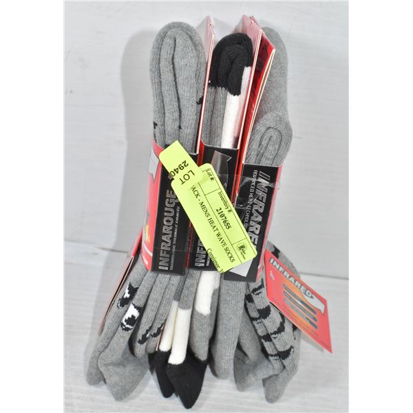 3 PACK - MENS HEAT WAVE SOCKS