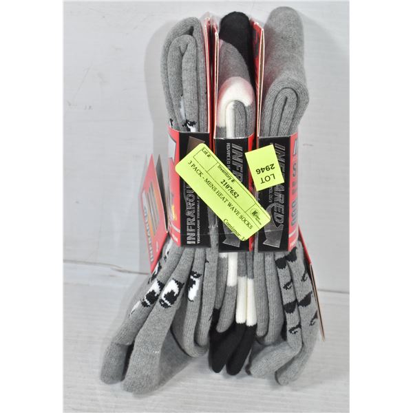 3 PACK - MENS HEAT WAVE SOCKS