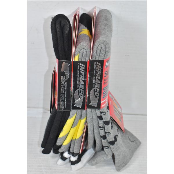 3 PACK - MENS HEAT WAVE SOCKS