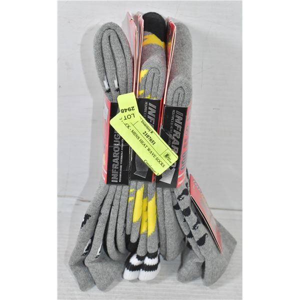 3 PACK - MENS HEAT WAVE SOCKS