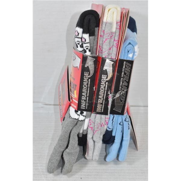 3 PACK - LADIES HEAT WAVE SOCKS