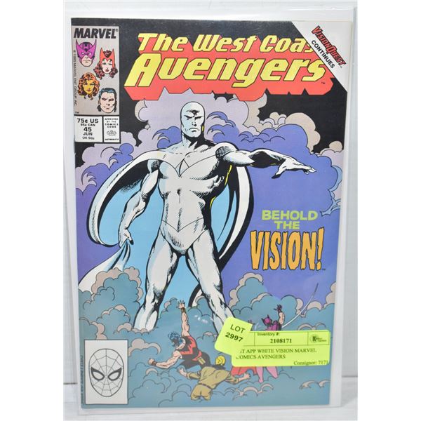 1ST APP WHITE VISION MARVEL COMICS AVENGERS