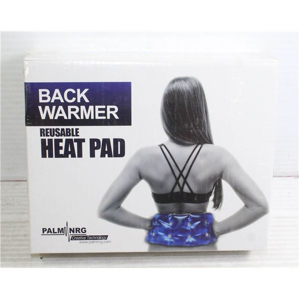 NEW PALM NRG REUSABLE BACK WARMER HEAT PAD